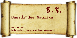 Beszédes Nauzika névjegykártya
